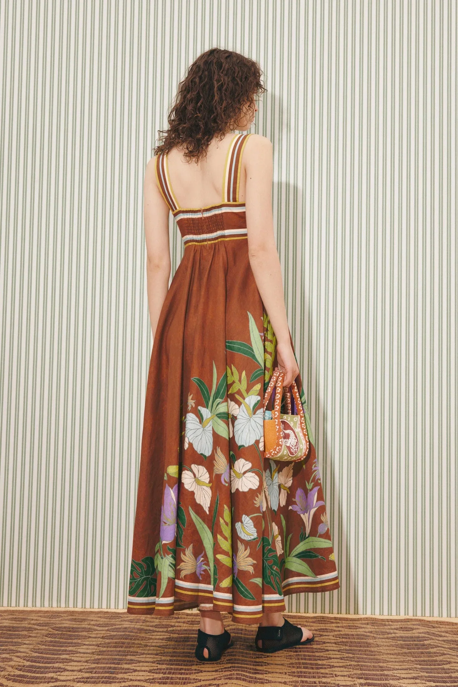 Alfie Twist Dress in Chocolate - Image 3