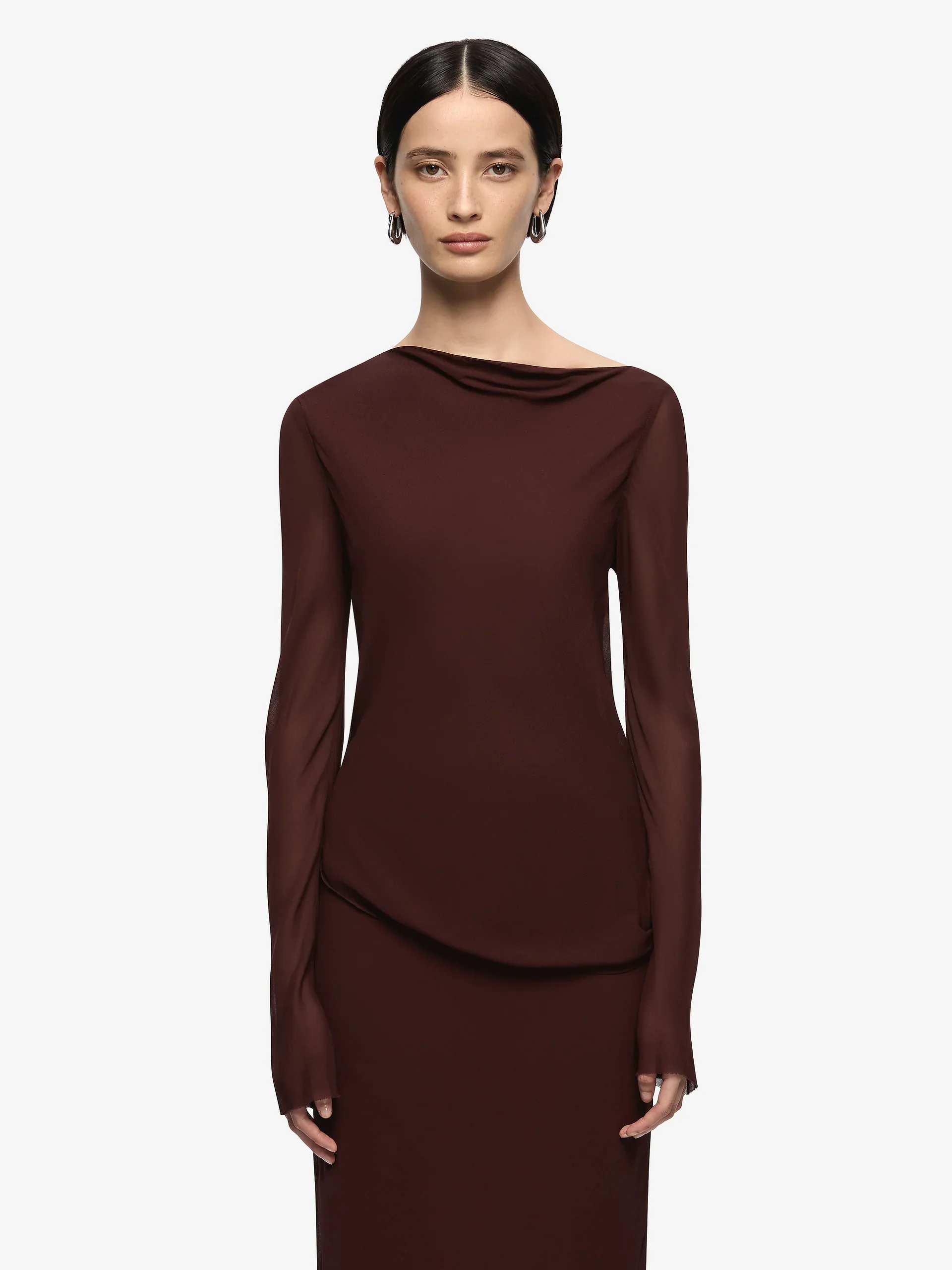 Amanda Long Sleeve Maxi Dress in Raisin - Image 3
