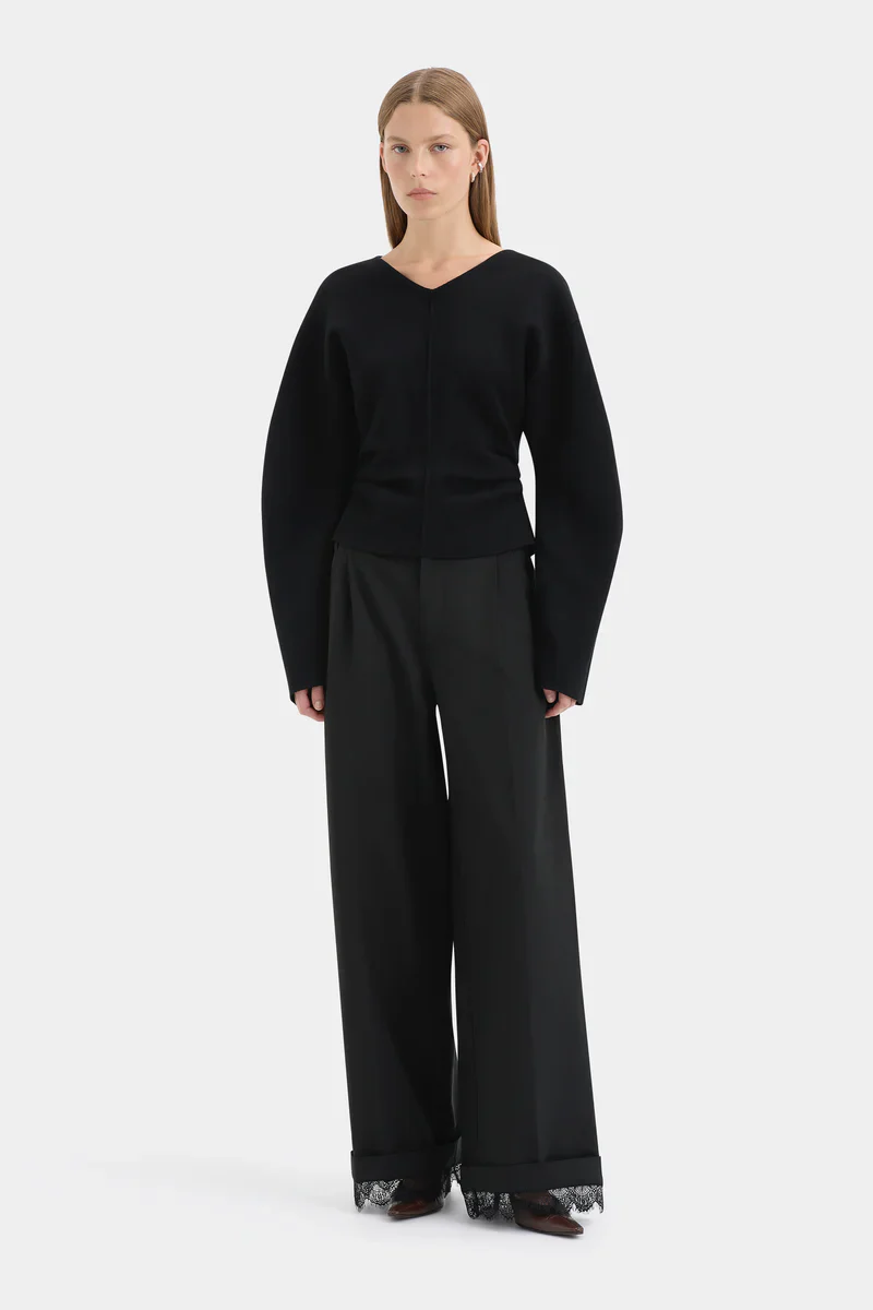 Ayana Merino Sweater in Black - Image 3