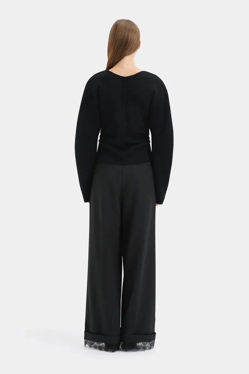Ayana Merino Sweater in Black - Image 4