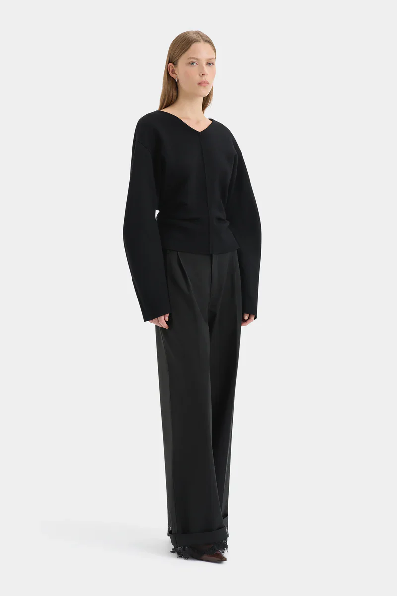 Ayana Merino Sweater in Black - Image 5