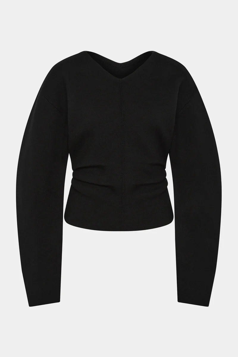 Ayana Merino Sweater in Black - Image 6