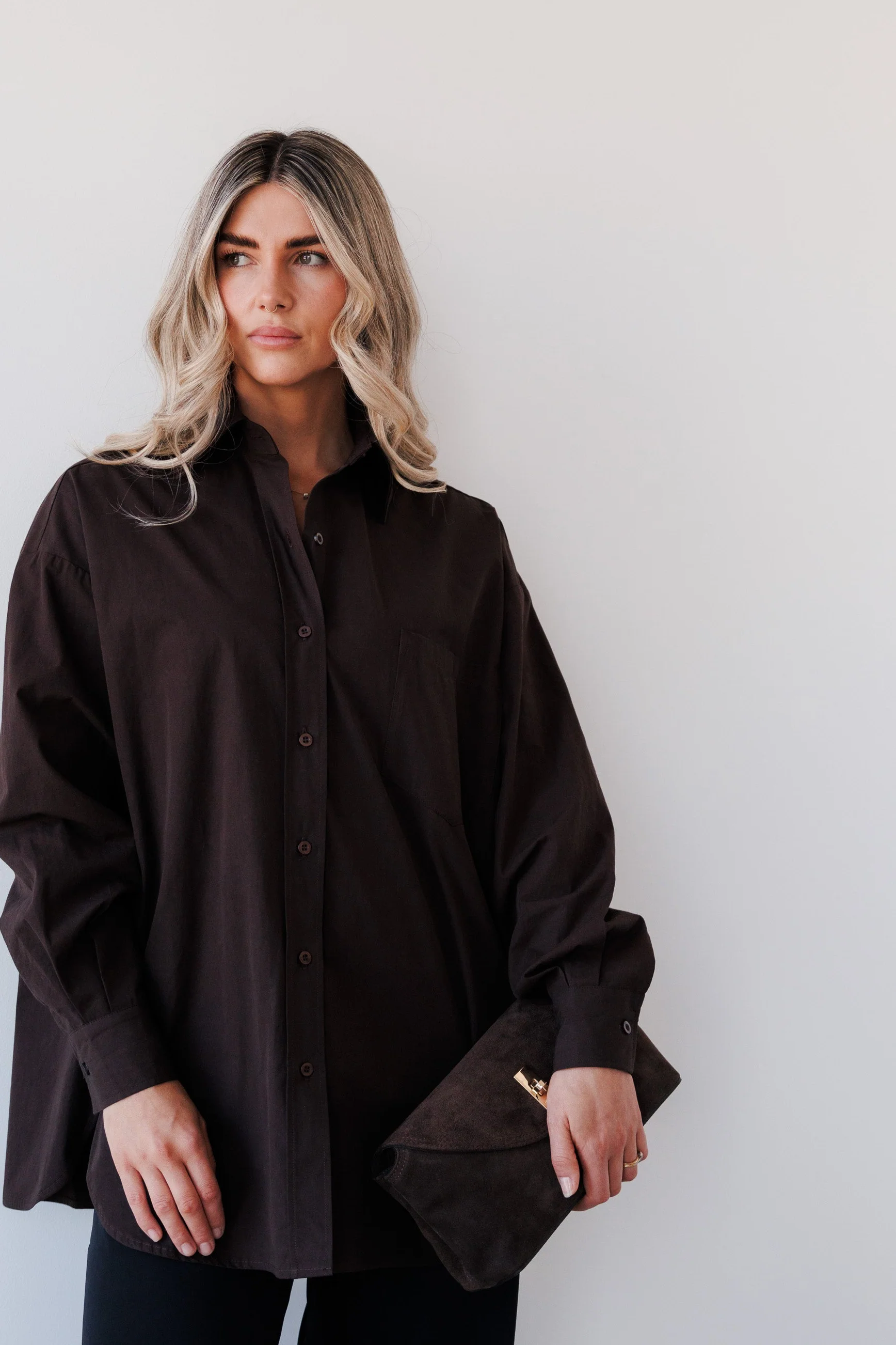 Bec Shirt in Chocolate - Image 5