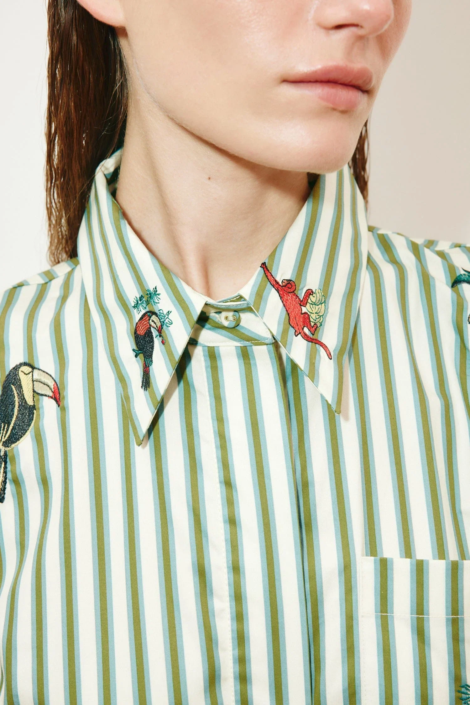 Bisou Embroidered Shirtdress - Image 4