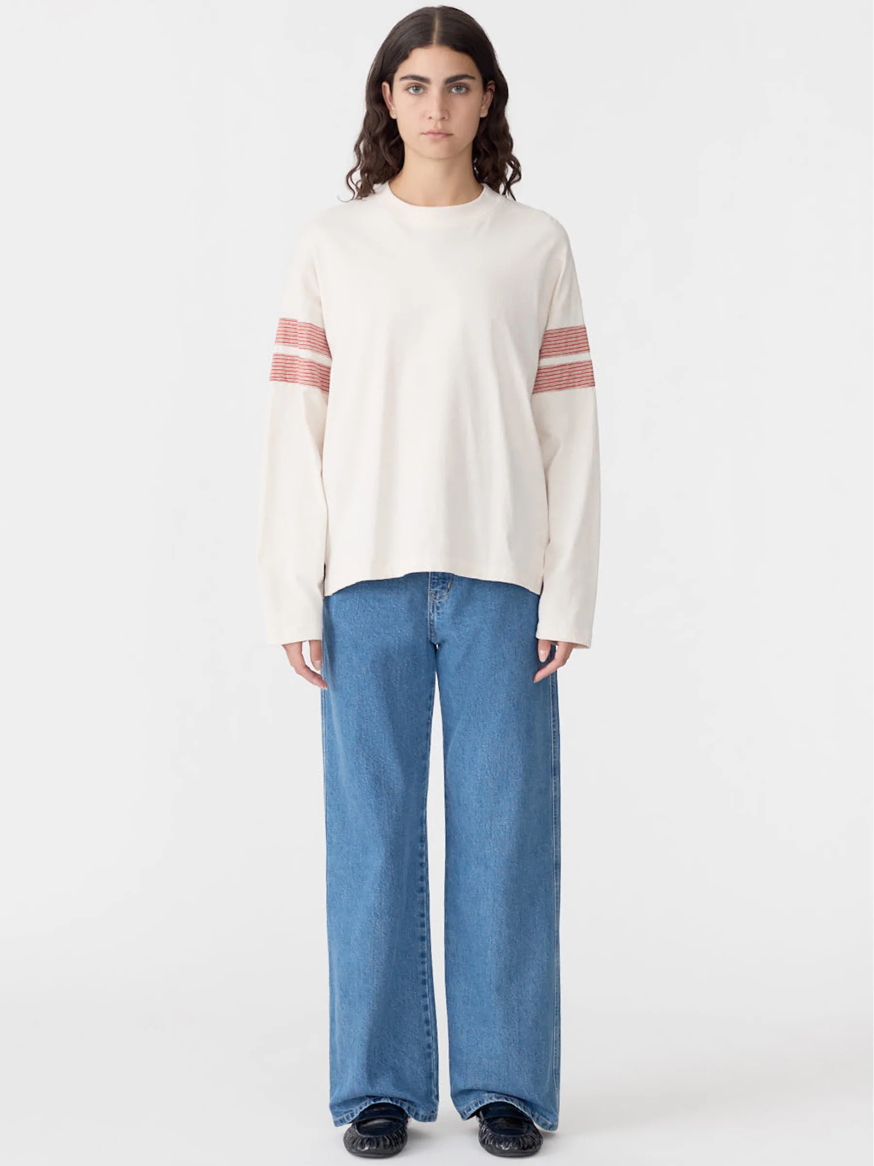 Boxy Rib Insert L/S T-Shirt