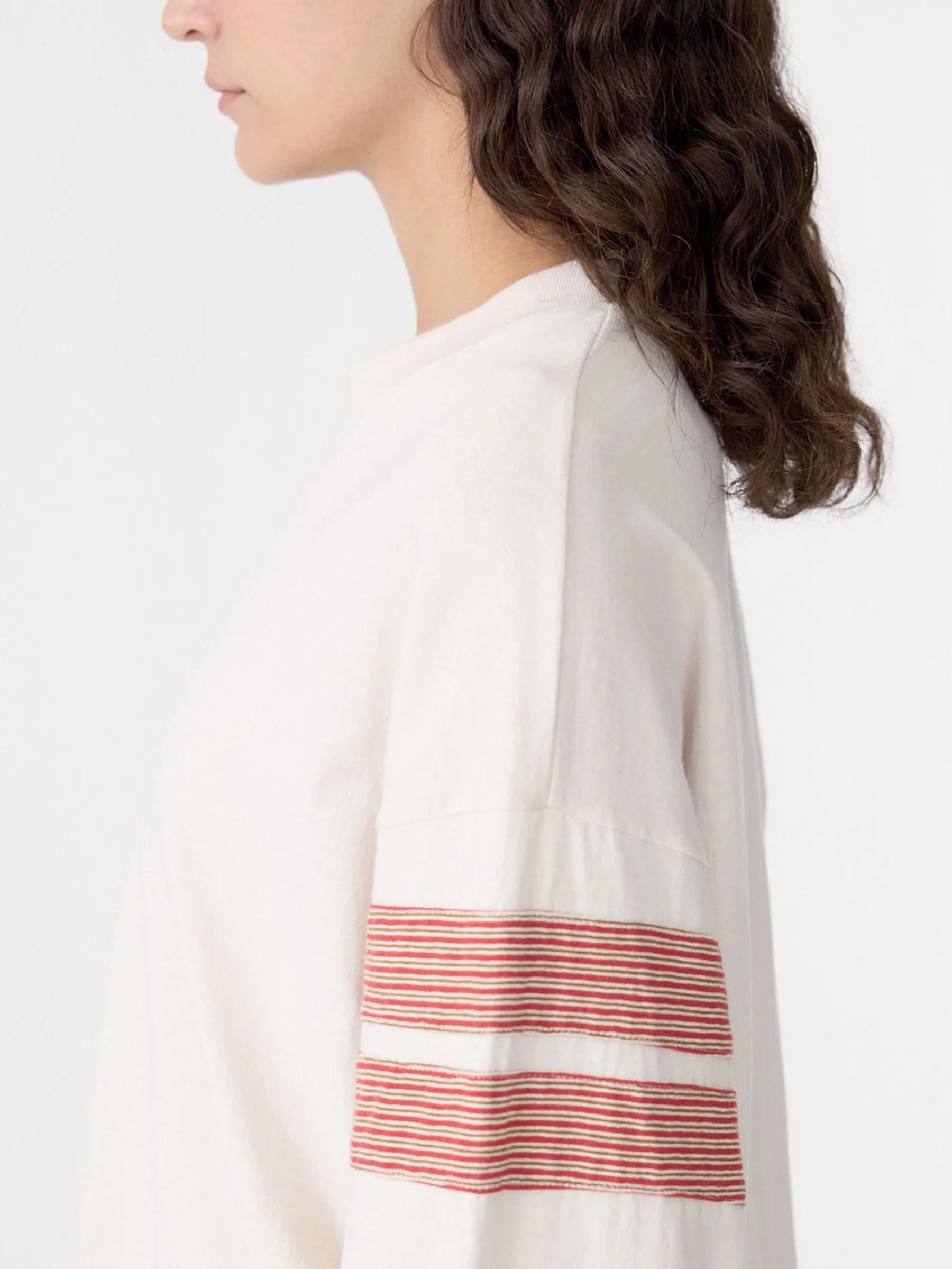 Boxy Rib Insert L/S T-Shirt - Image 3