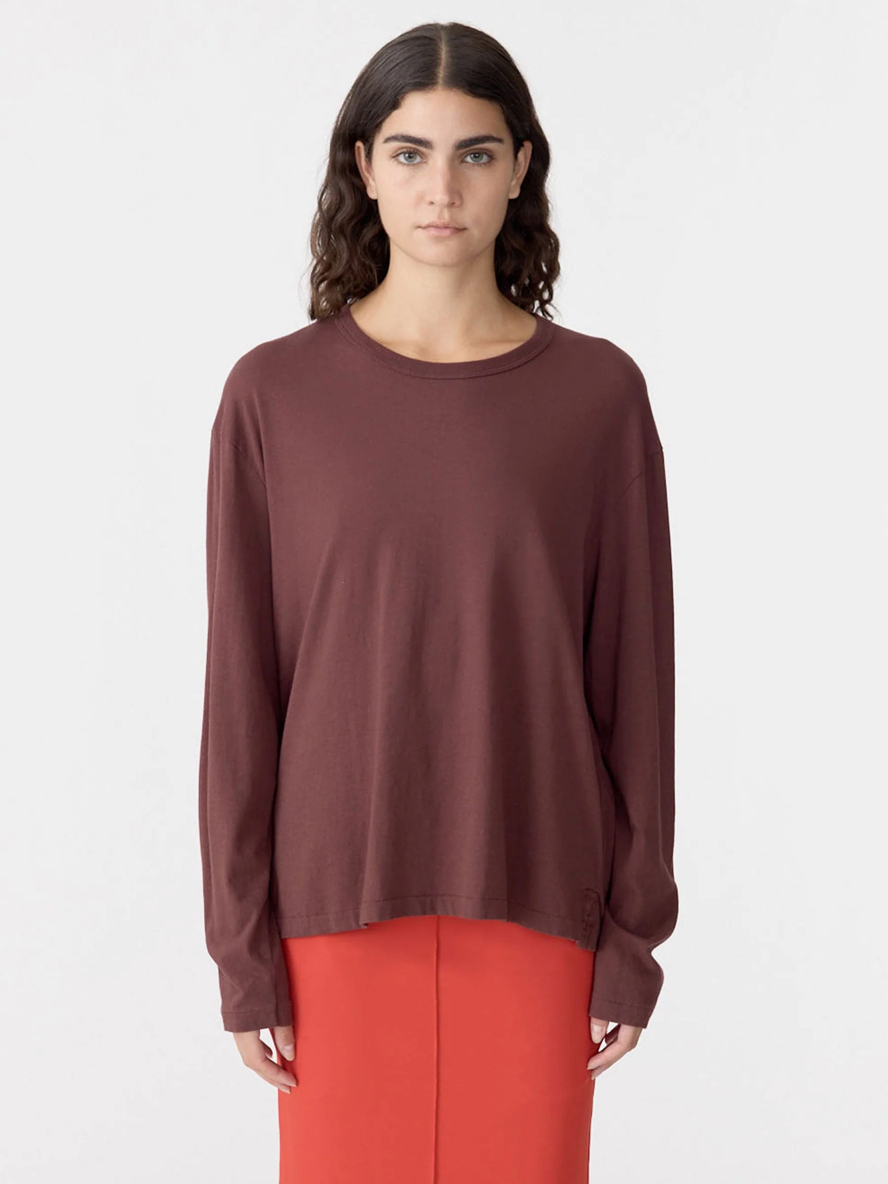 Boyfriend Heritage Long Sleeve T-Shirt in Cocoa - Image 2