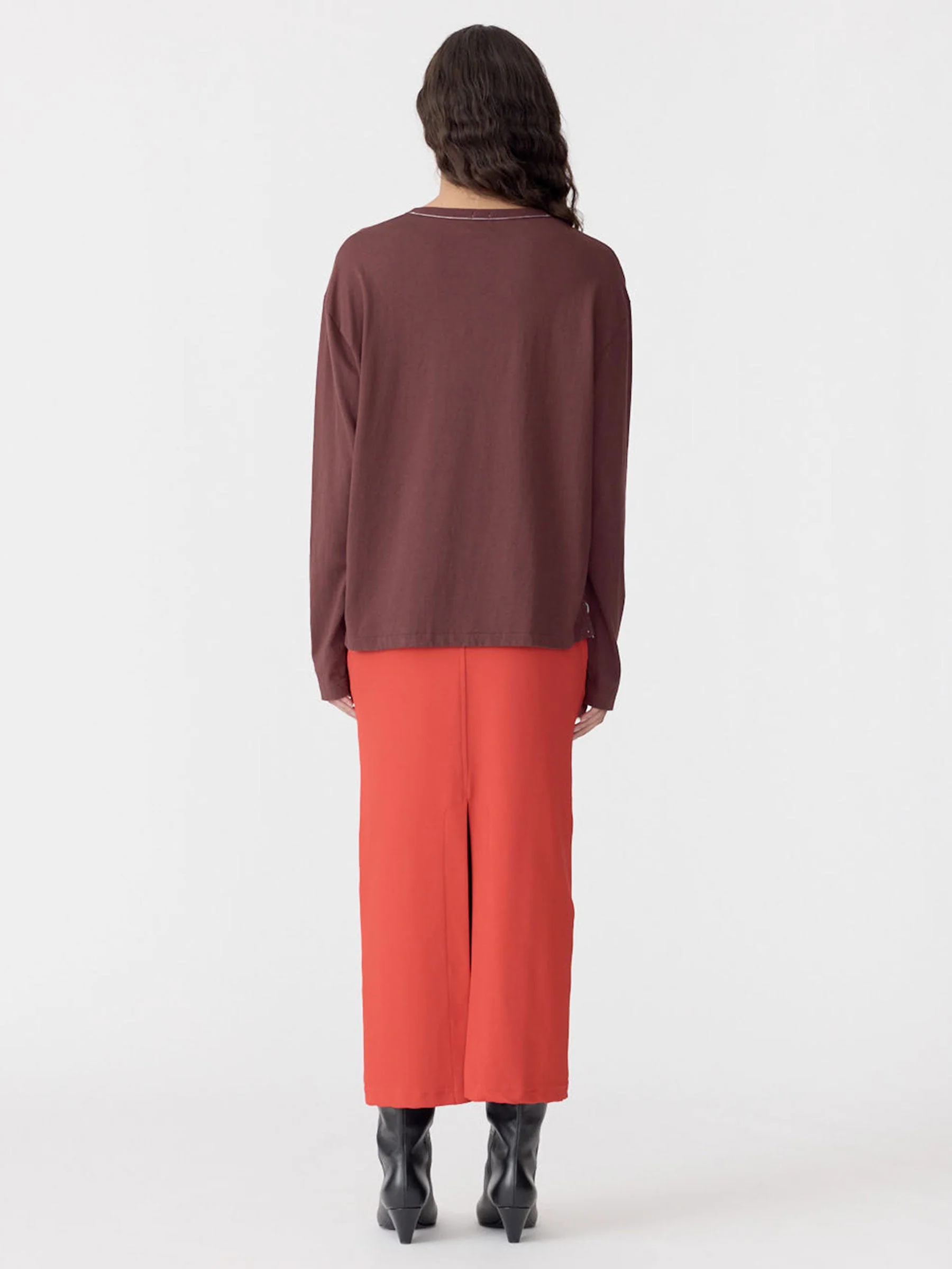 Boyfriend Heritage Long Sleeve T-Shirt in Cocoa - Image 4