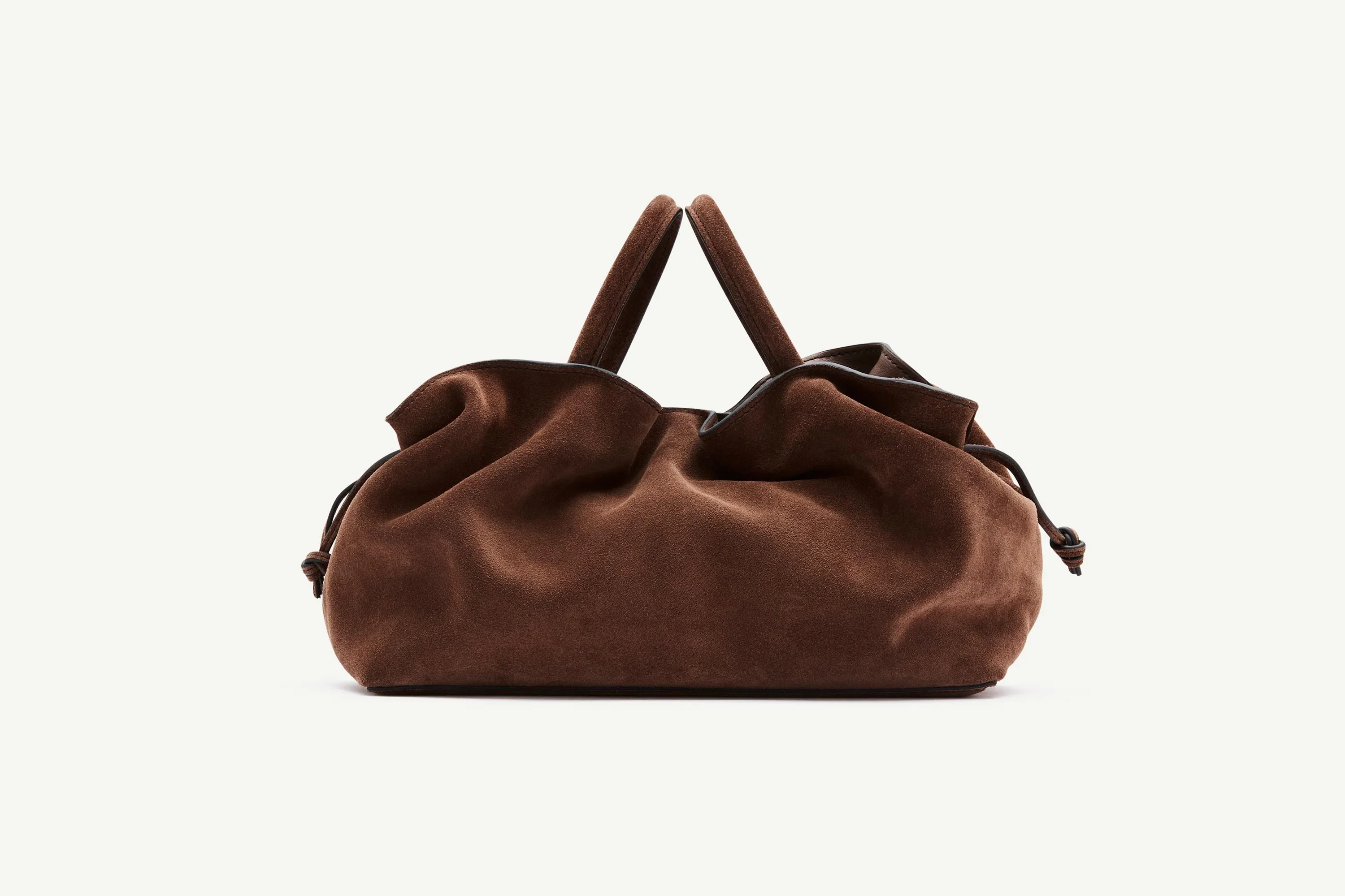 Brown Suede Mila Medium Tote - Image 4
