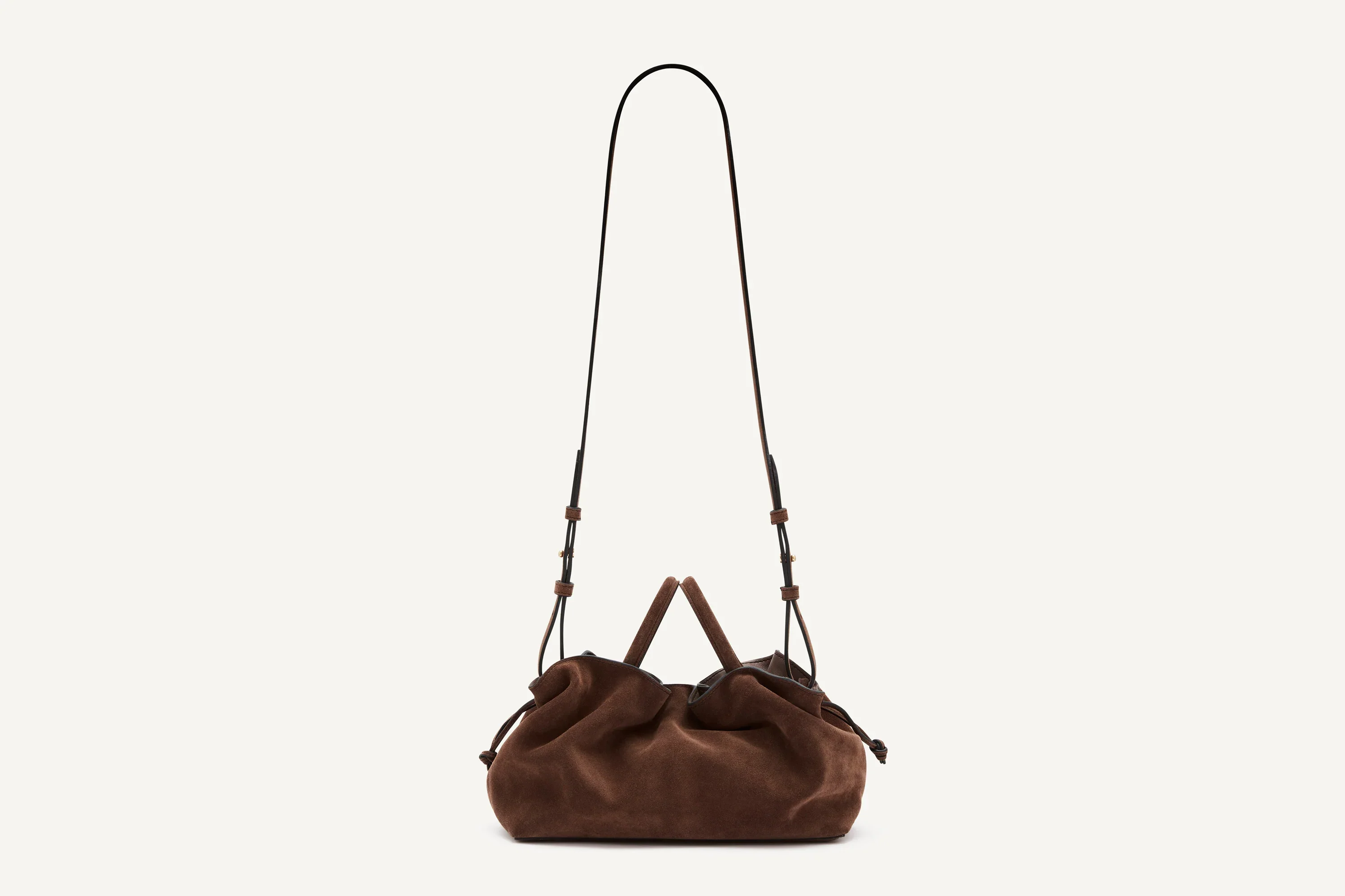 Brown Suede Mila Medium Tote - Image 5