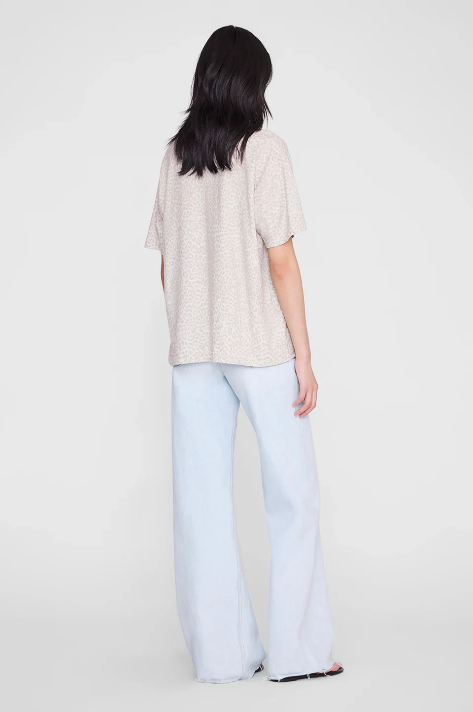 Cade Tee in Washed White Leopard - Image 3