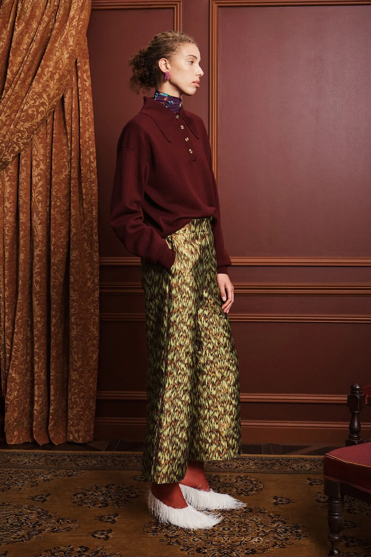 Claudia Plum Knit Polo - Image 4