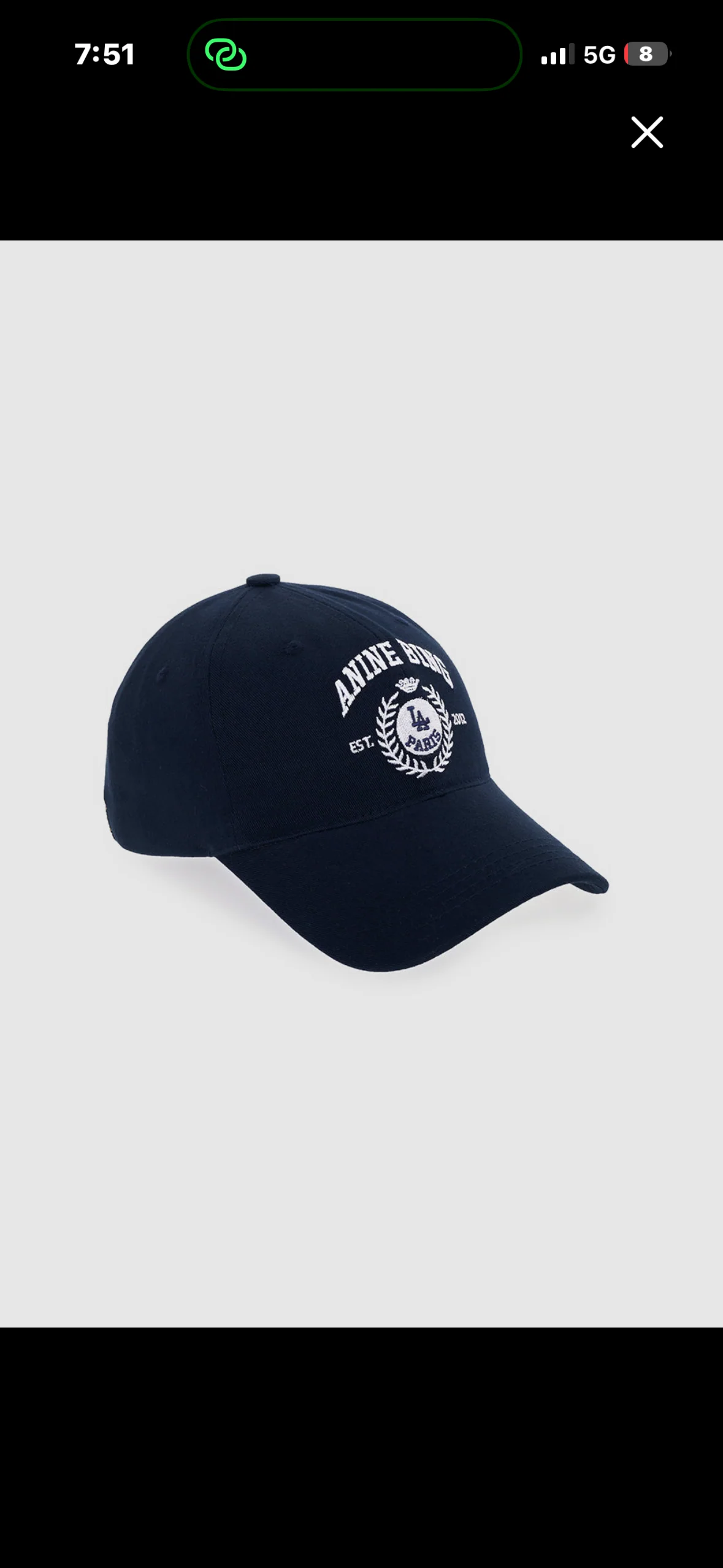 Collegiate Cap in Navy - Image 2