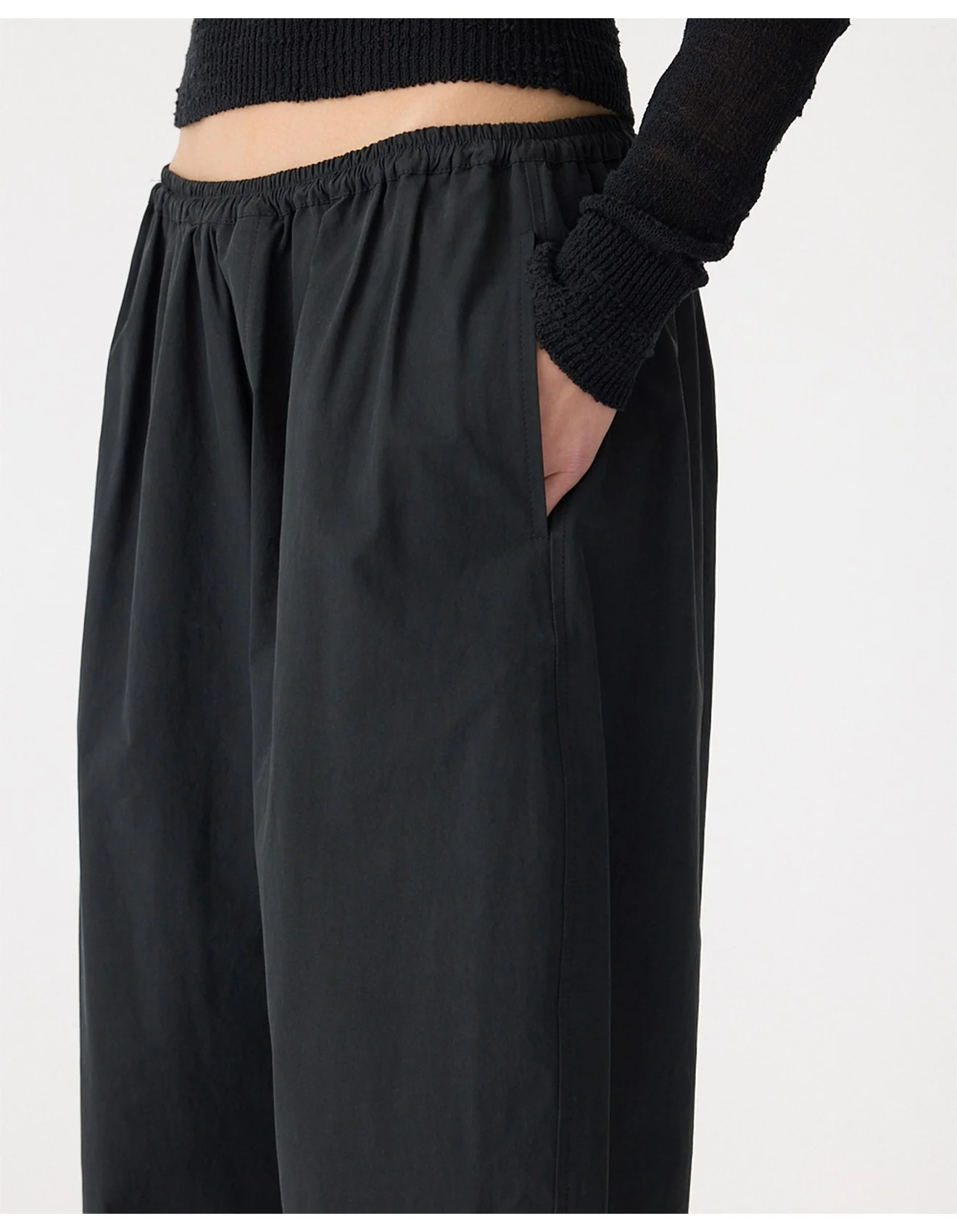 Crushed Gathered Cotton Pant - Image 3