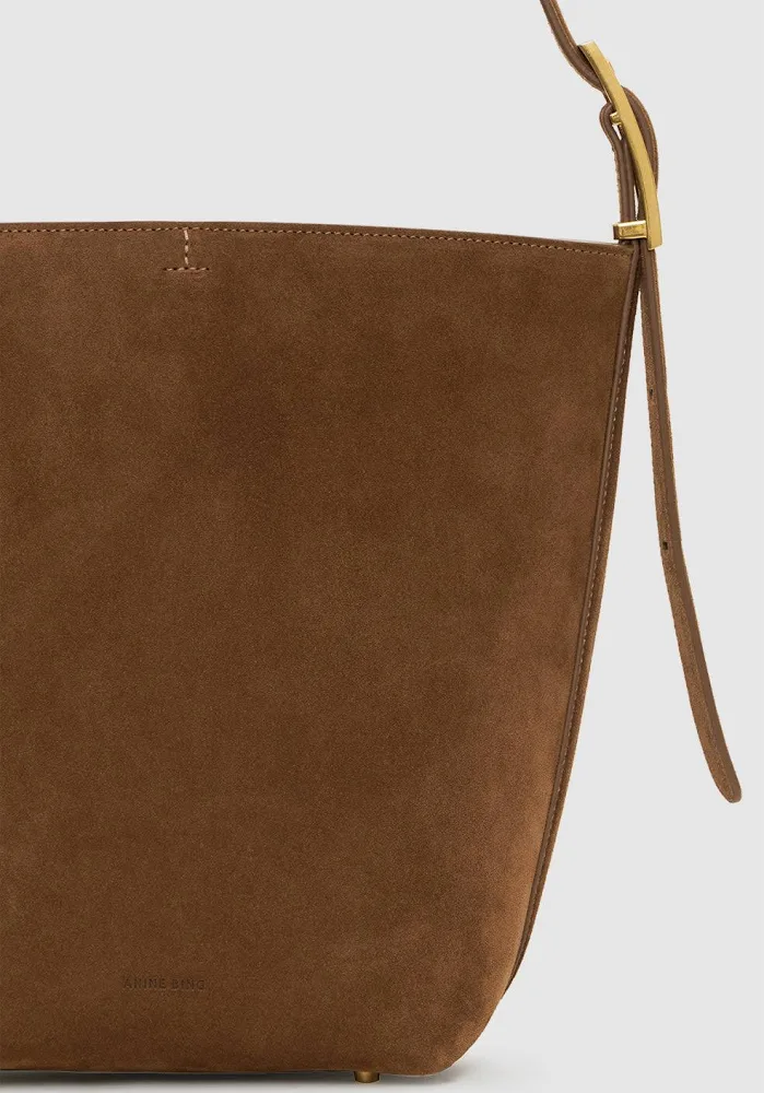 Elly Medium Bucket Bag in Tobacco - Image 3