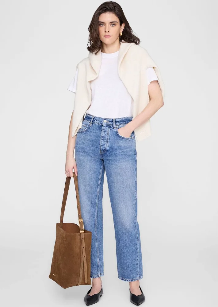 Elly Medium Bucket Bag in Tobacco - Image 4