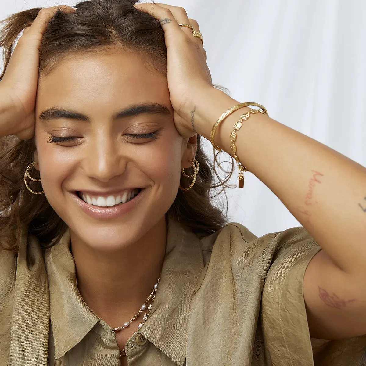 Helios Gold Cuff Bracelet - Image 4