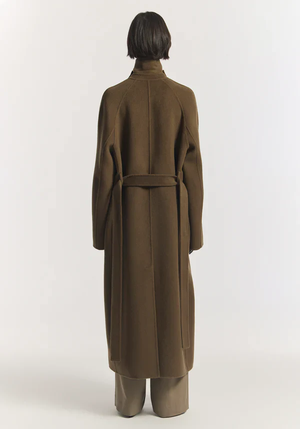 Hemingway Wool Coat in Khaki - Image 7