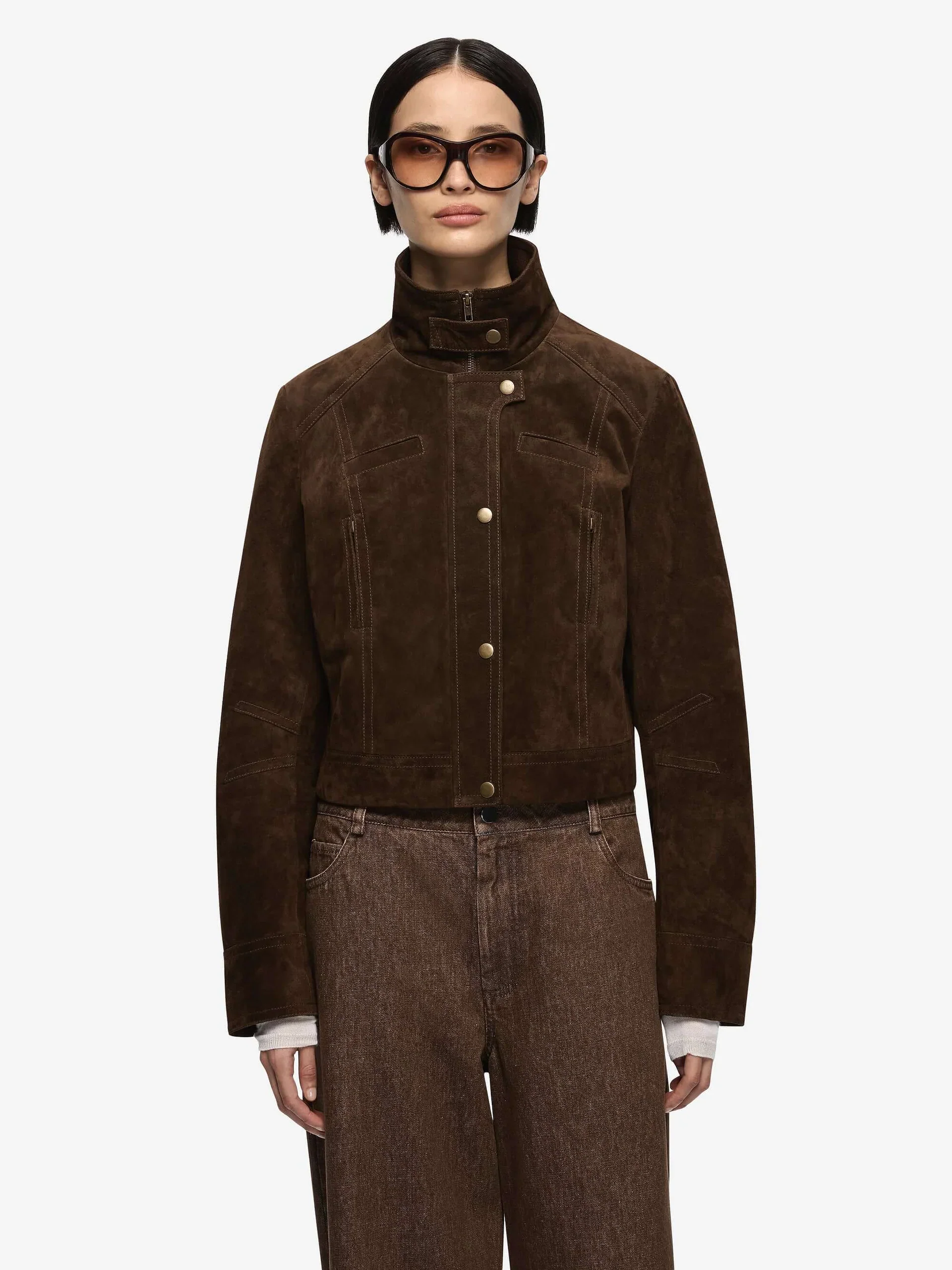 Hunter Suede Jacket in Dark Chocolate - Image 4