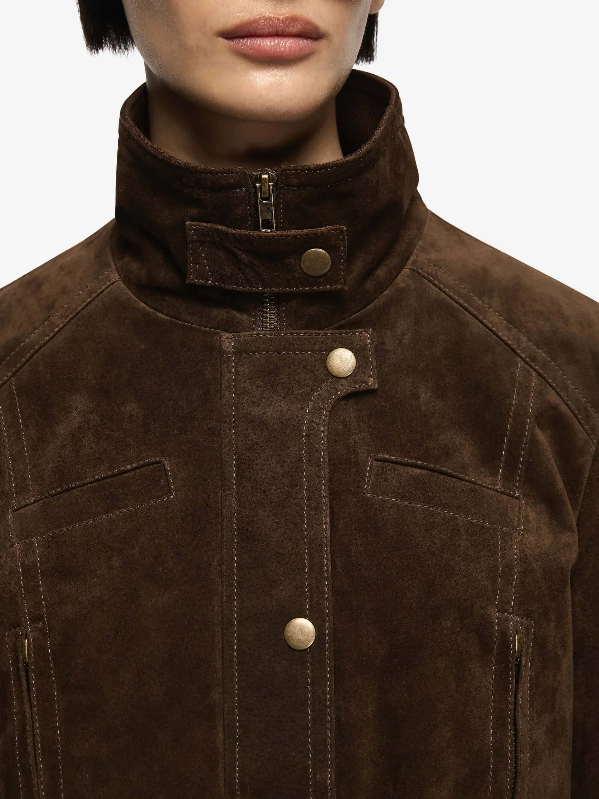 Hunter Suede Jacket in Dark Chocolate - Image 5