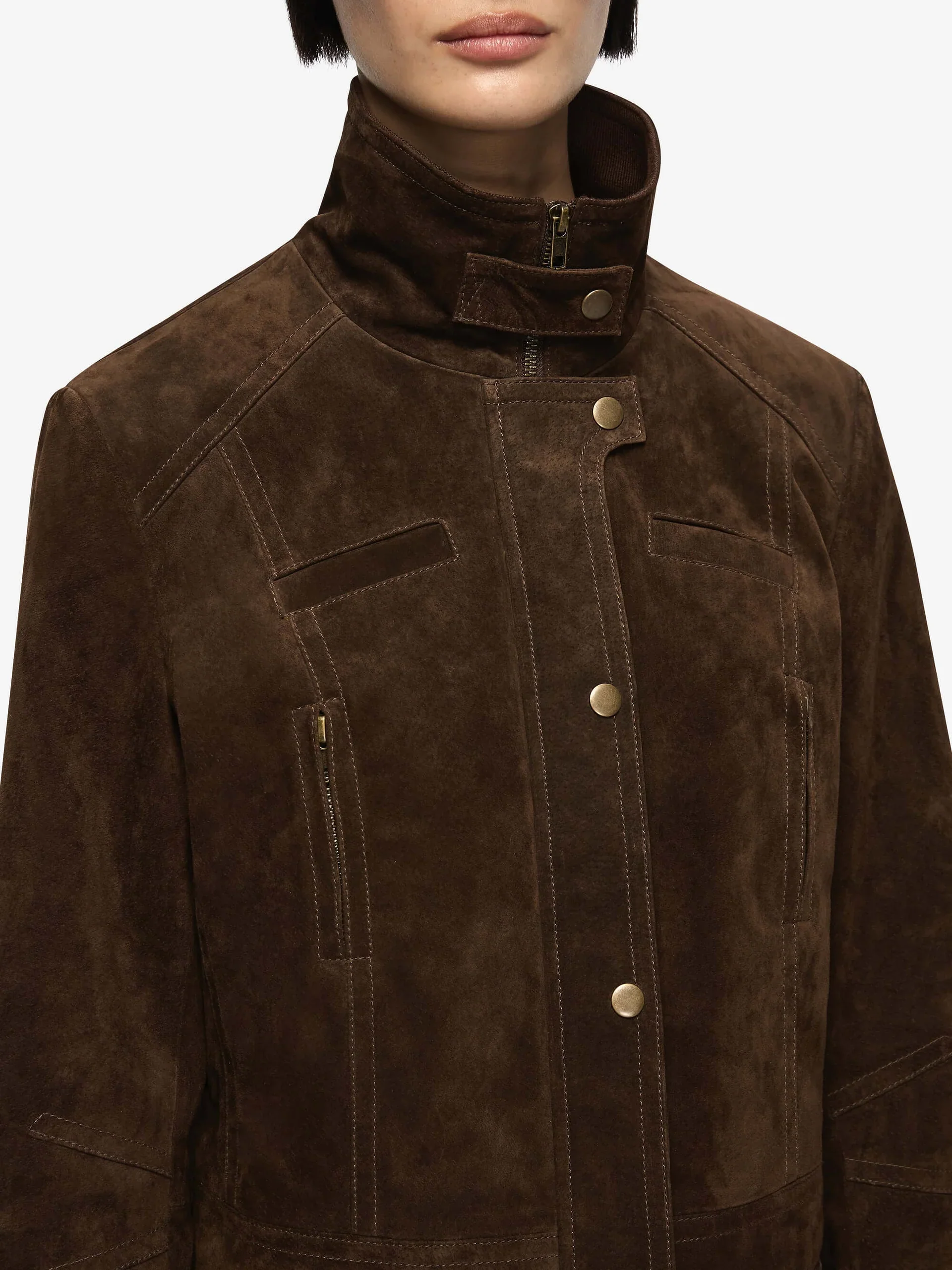 Hunter Suede Jacket in Dark Chocolate - Image 6