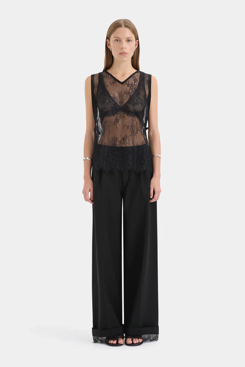 Ingrid Lace Top in Black - Image 3
