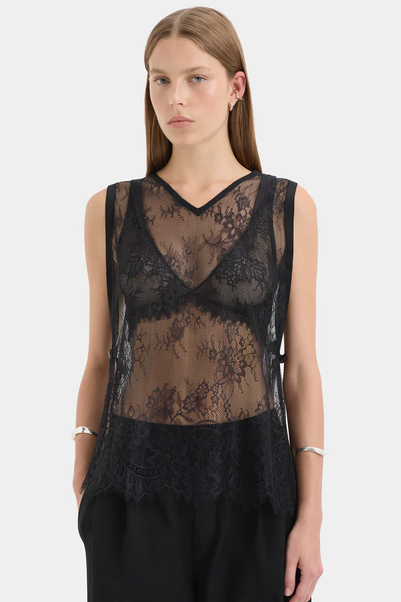 Ingrid Lace Top in Black - Image 6