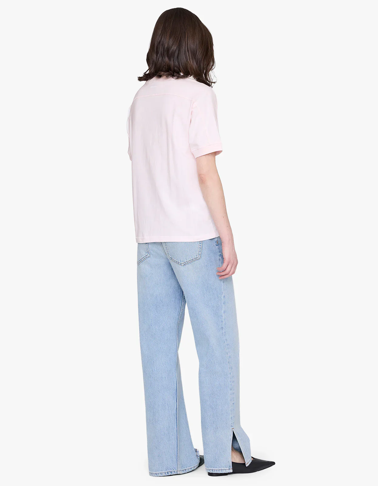 Jaylin Collegiate Tee in Powder Pink - Image 3