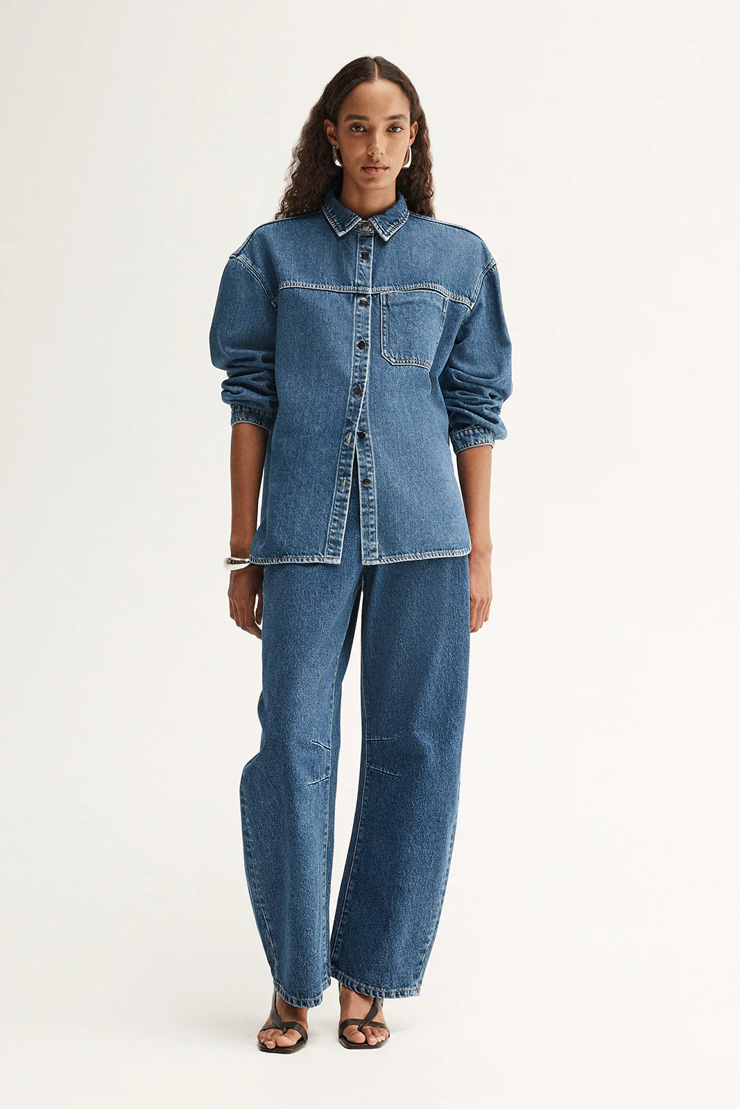 Kennedy Denim Shirt in Dark Indigo - Image 3