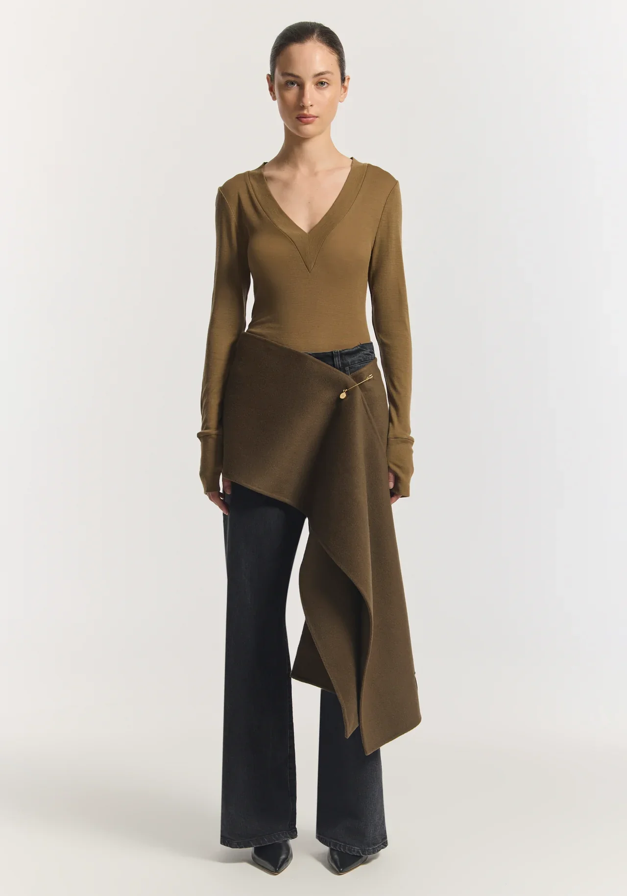 Lotus Top in Khaki - Image 3
