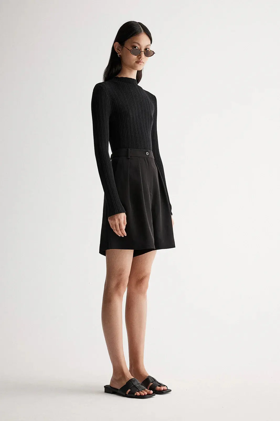Luella Knit Top in Black - Image 3