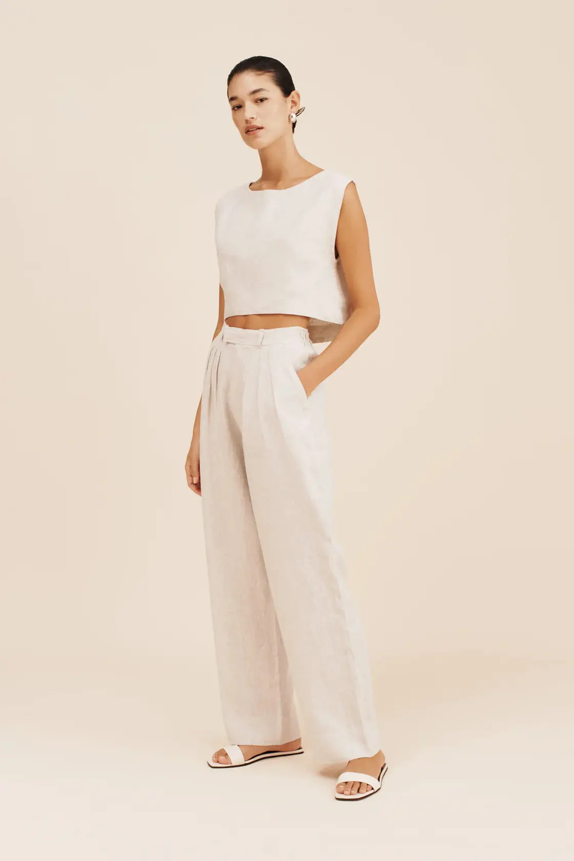 Martina Crop Top in Natural - Image 3