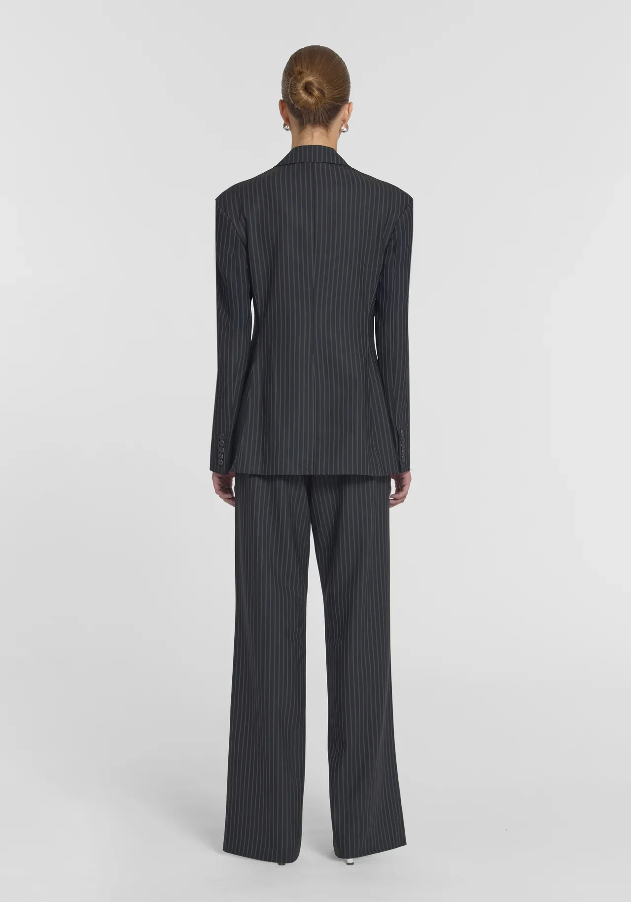 Michigan Blazer in Black Pinstripe - Image 4