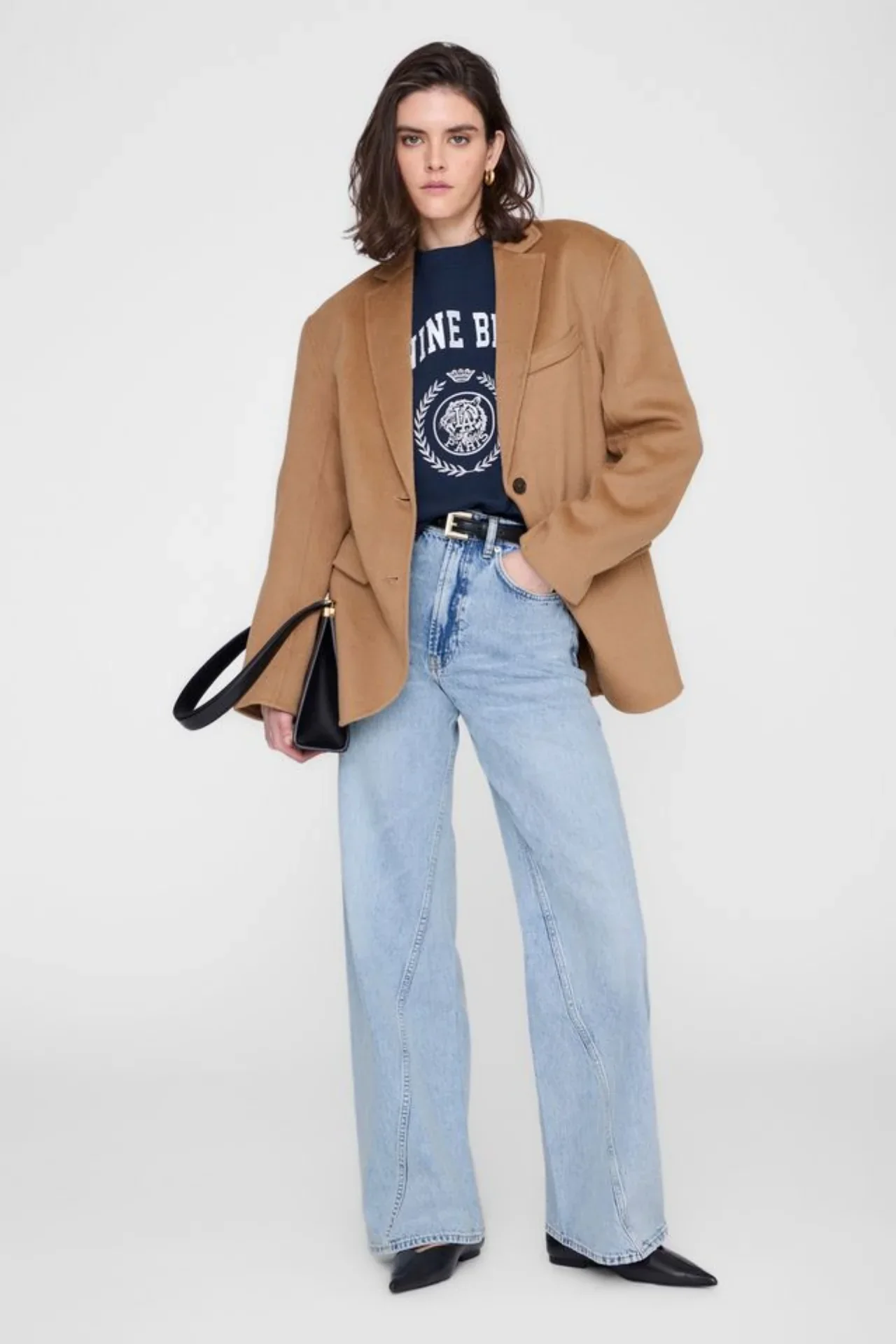 Miles Collegiate Sweatshirt in Dark Navy - Image 3