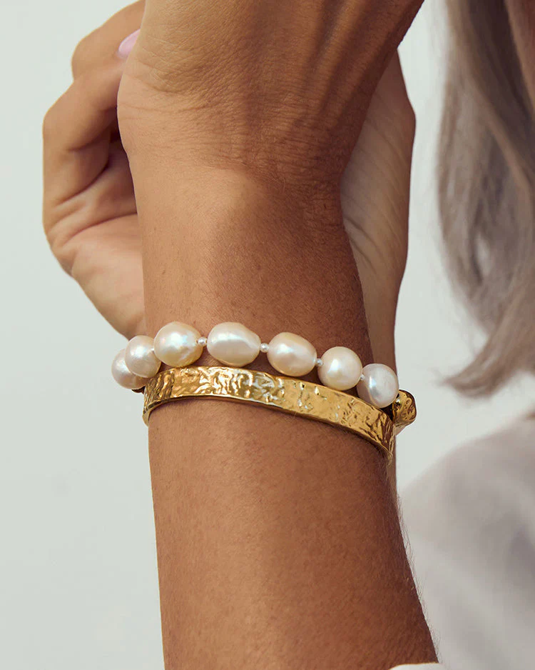 Olivia Gold Cuff Bracelet - Image 3