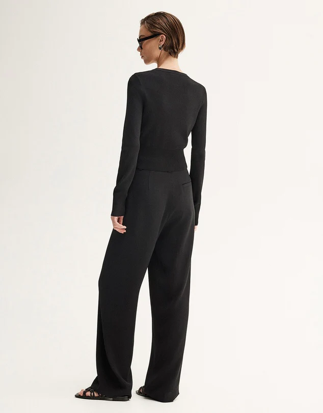 Penny Knit Cardigan in Black - Image 3
