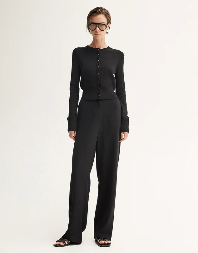 Penny Knit Cardigan in Black - Image 5