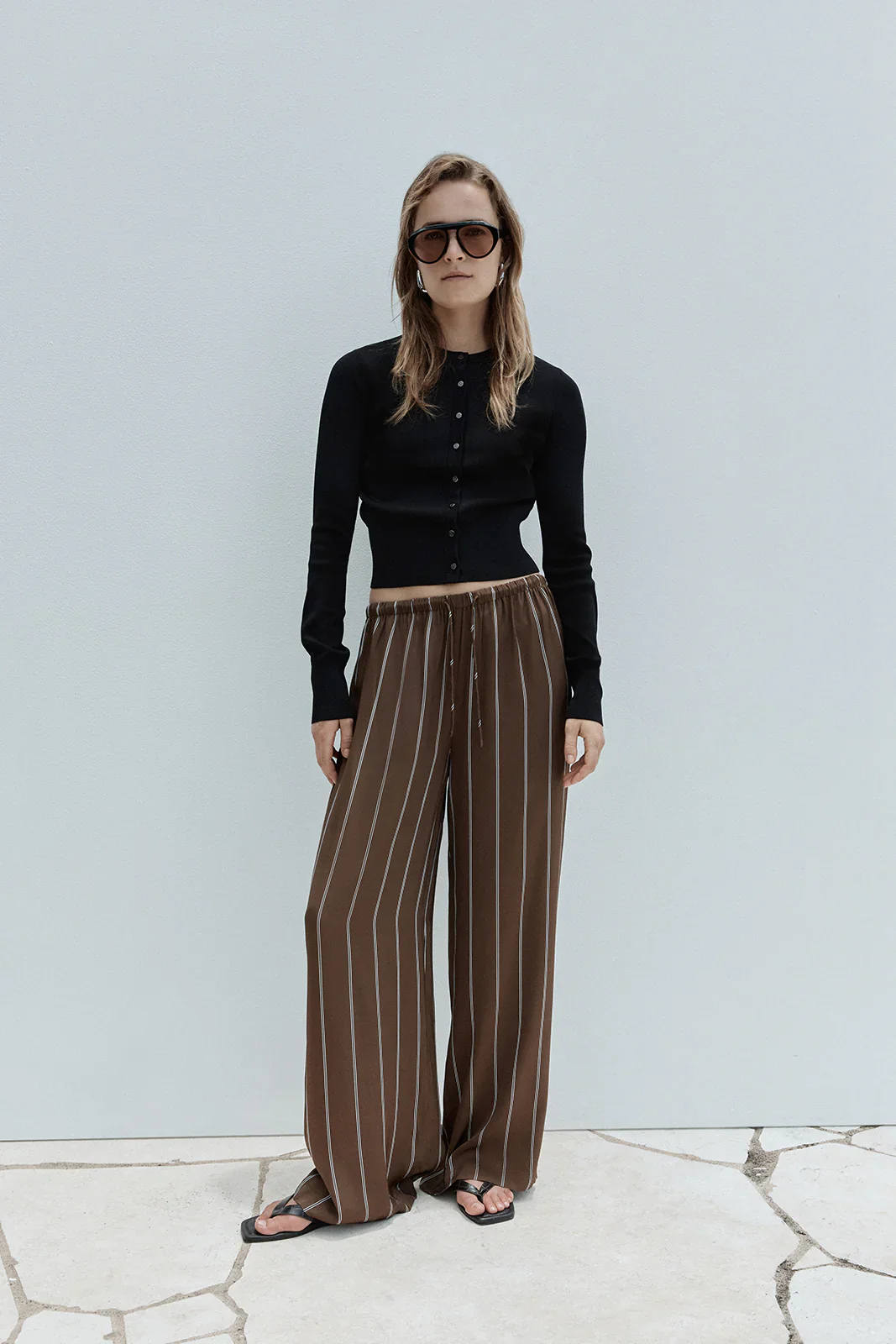 Petra Pant in Tan Stripe - Image 5
