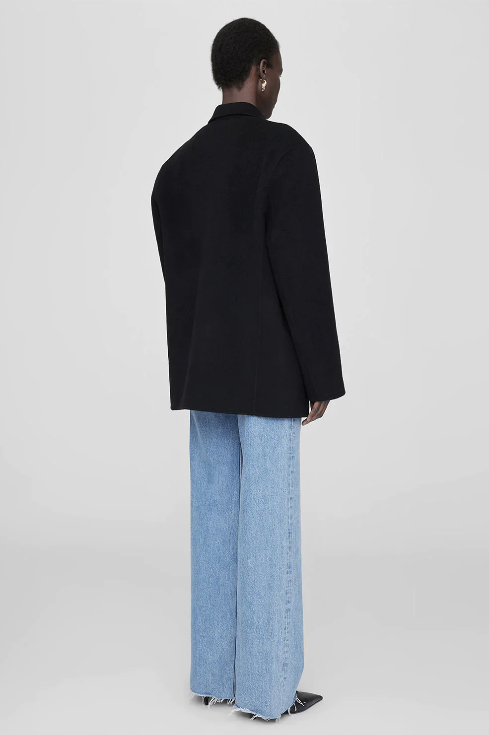 Quinn Blazer Cashmere Blend in Black - Image 3