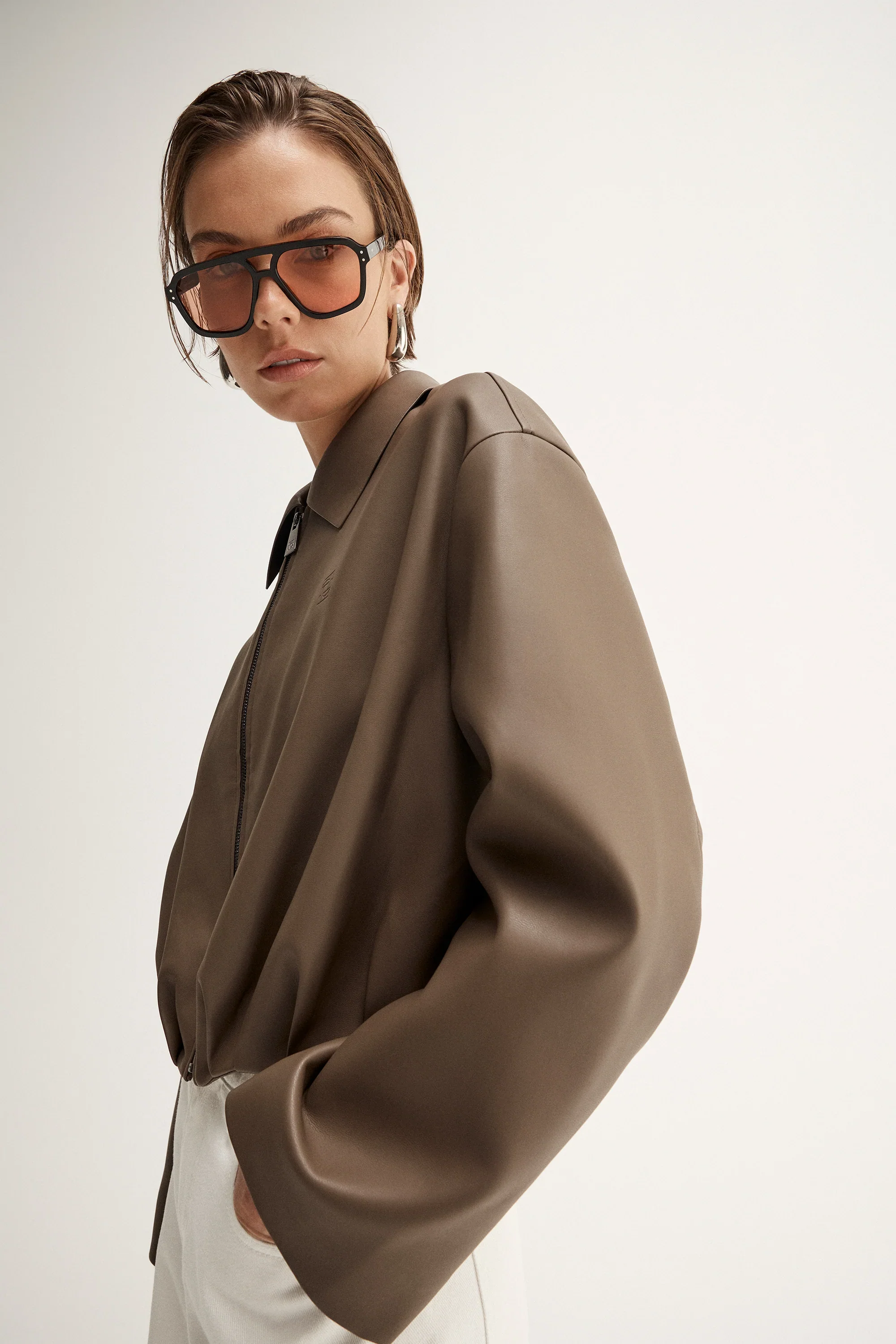 Rae Jacket in Taupe - Image 8