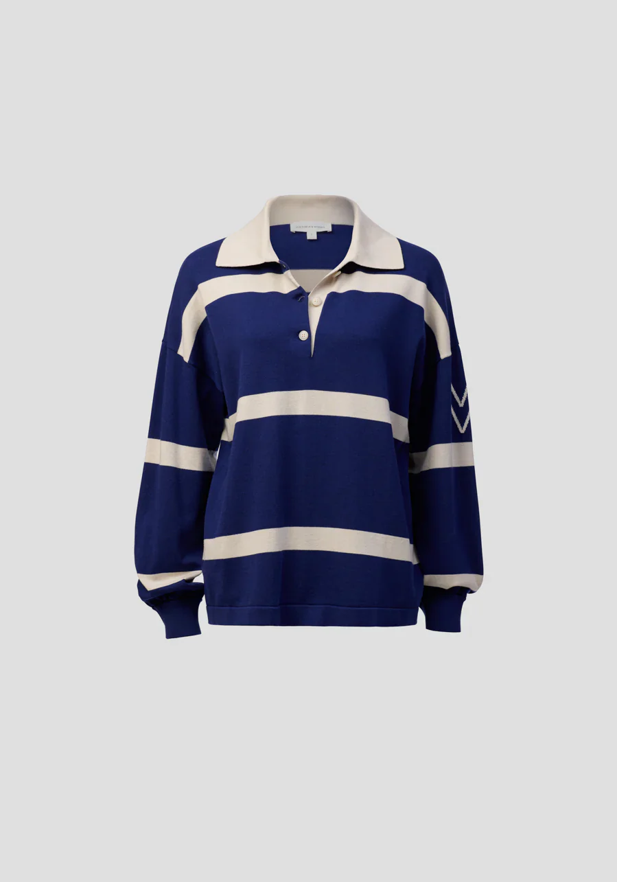 Rival Polo in Blue Stripe - Image 5
