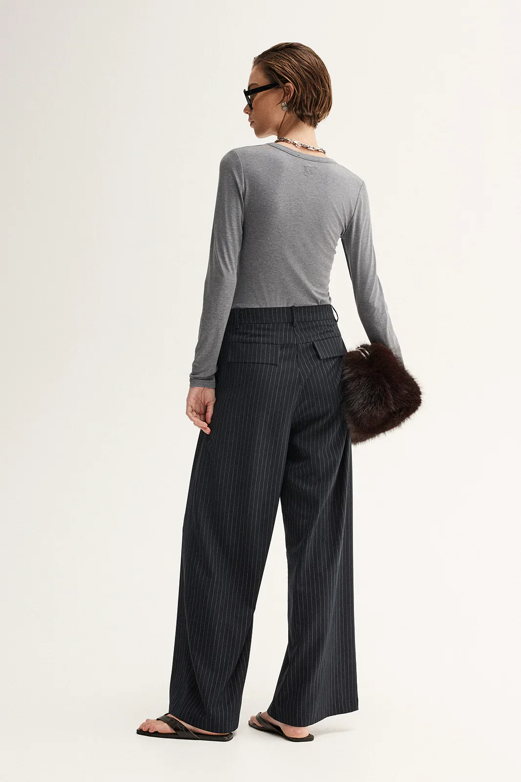 Sierra Top in Charcoal Marle - Image 3