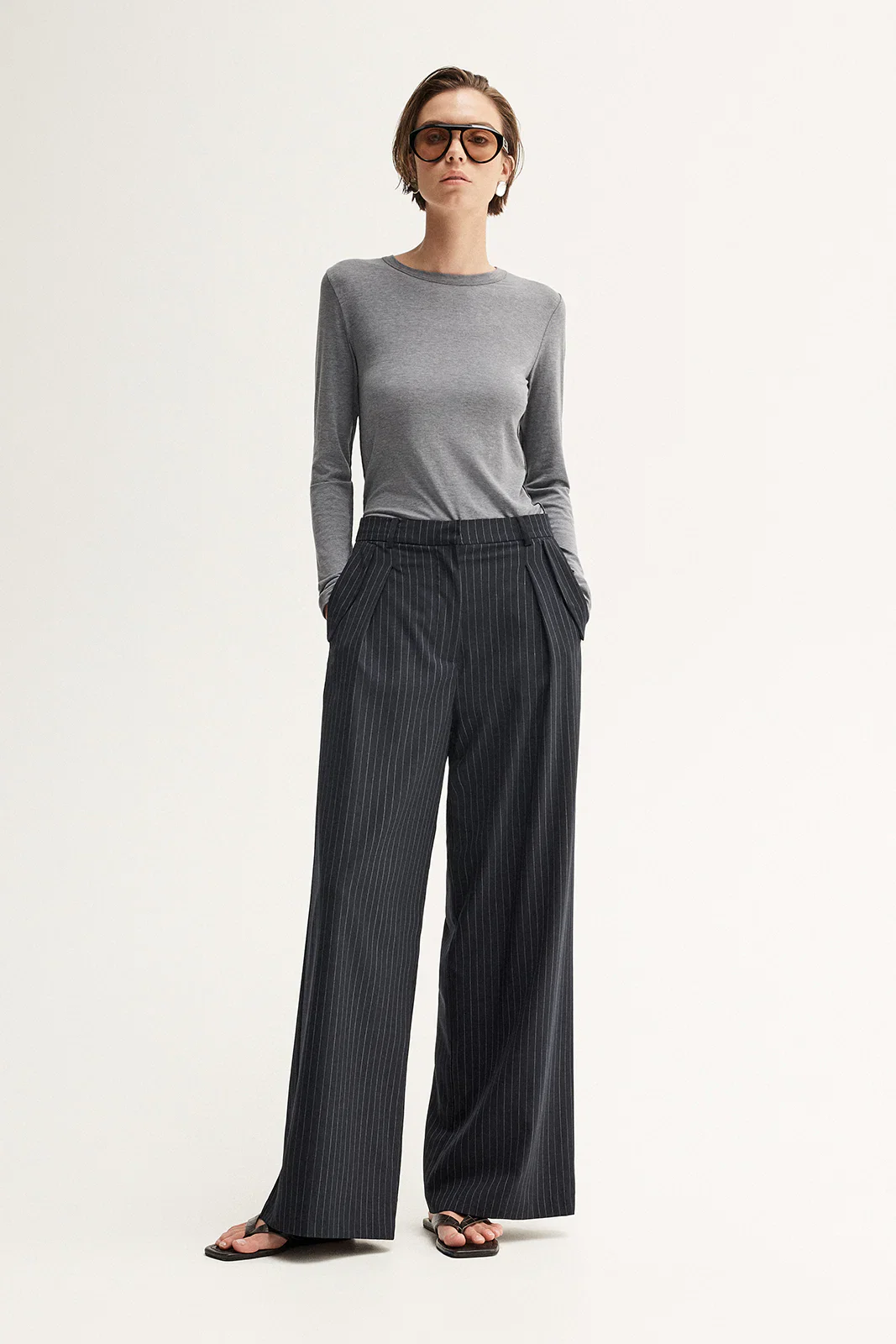 Sierra Top in Charcoal Marle - Image 4