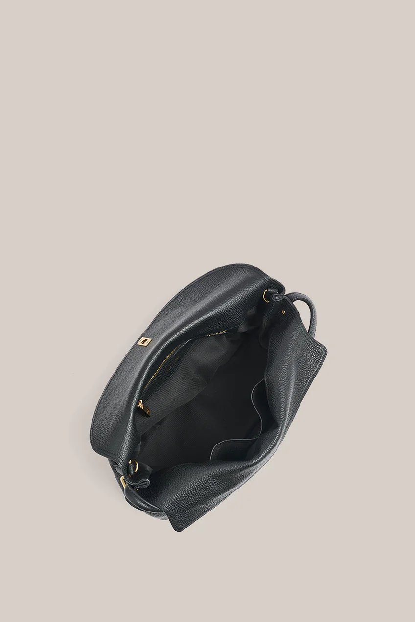 Sloane Large Black Leather Crossbody - Image 4