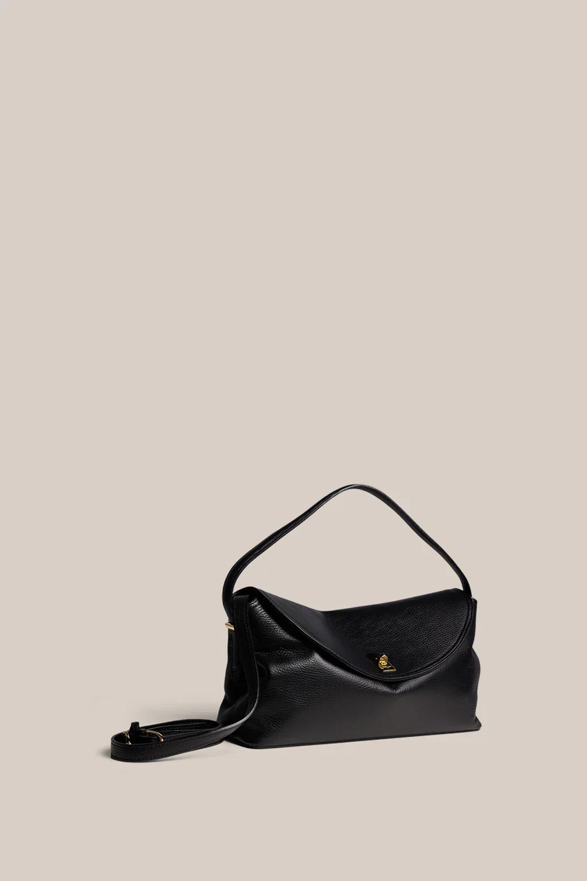 Sloane Large Black Leather Crossbody - Image 8
