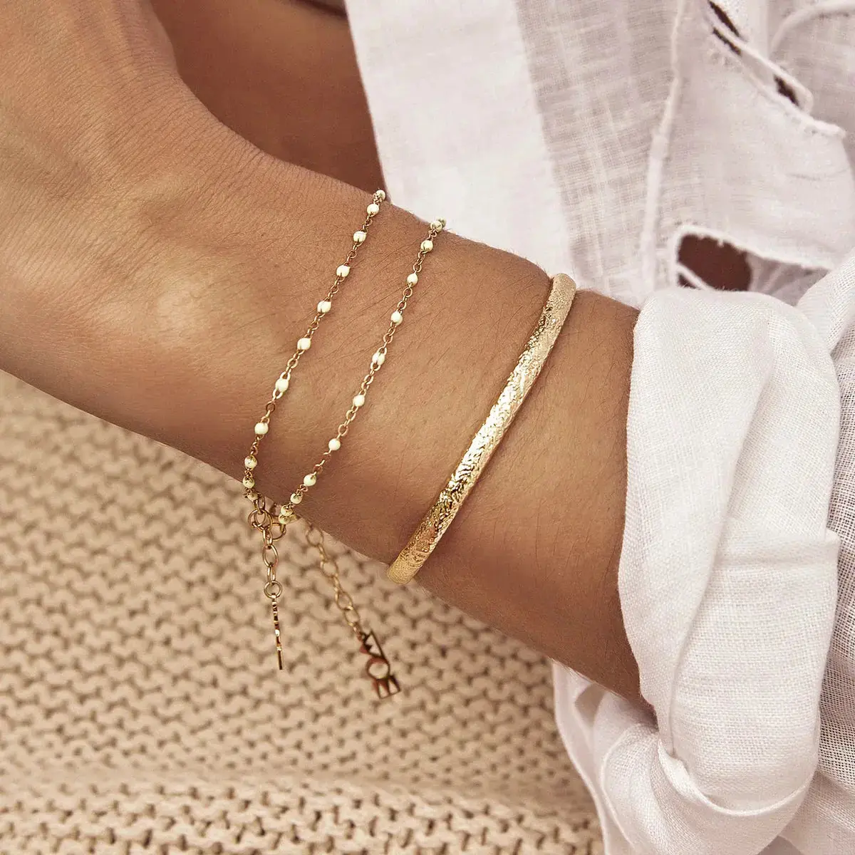 Stevie Cuff Bracelet in Gold - Image 8