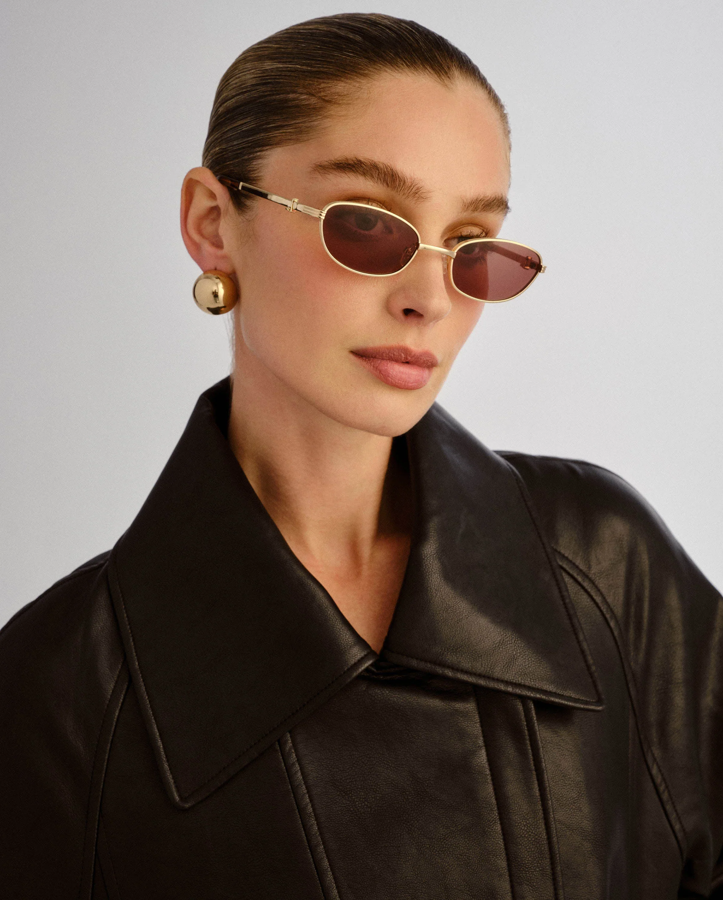 The Brooklyn Sunglasses in Gold - Image 6