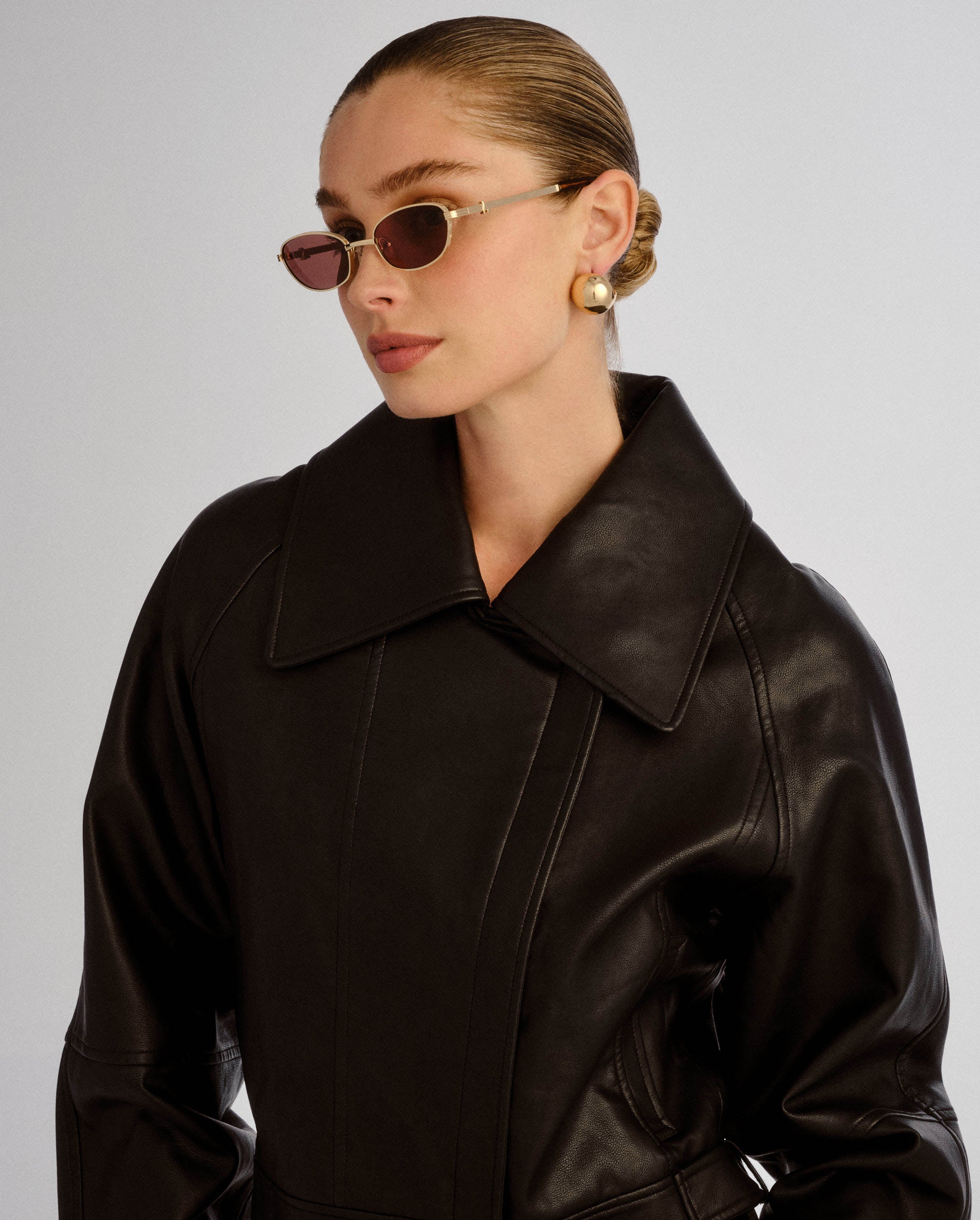 The Brooklyn Sunglasses in Gold - Image 7