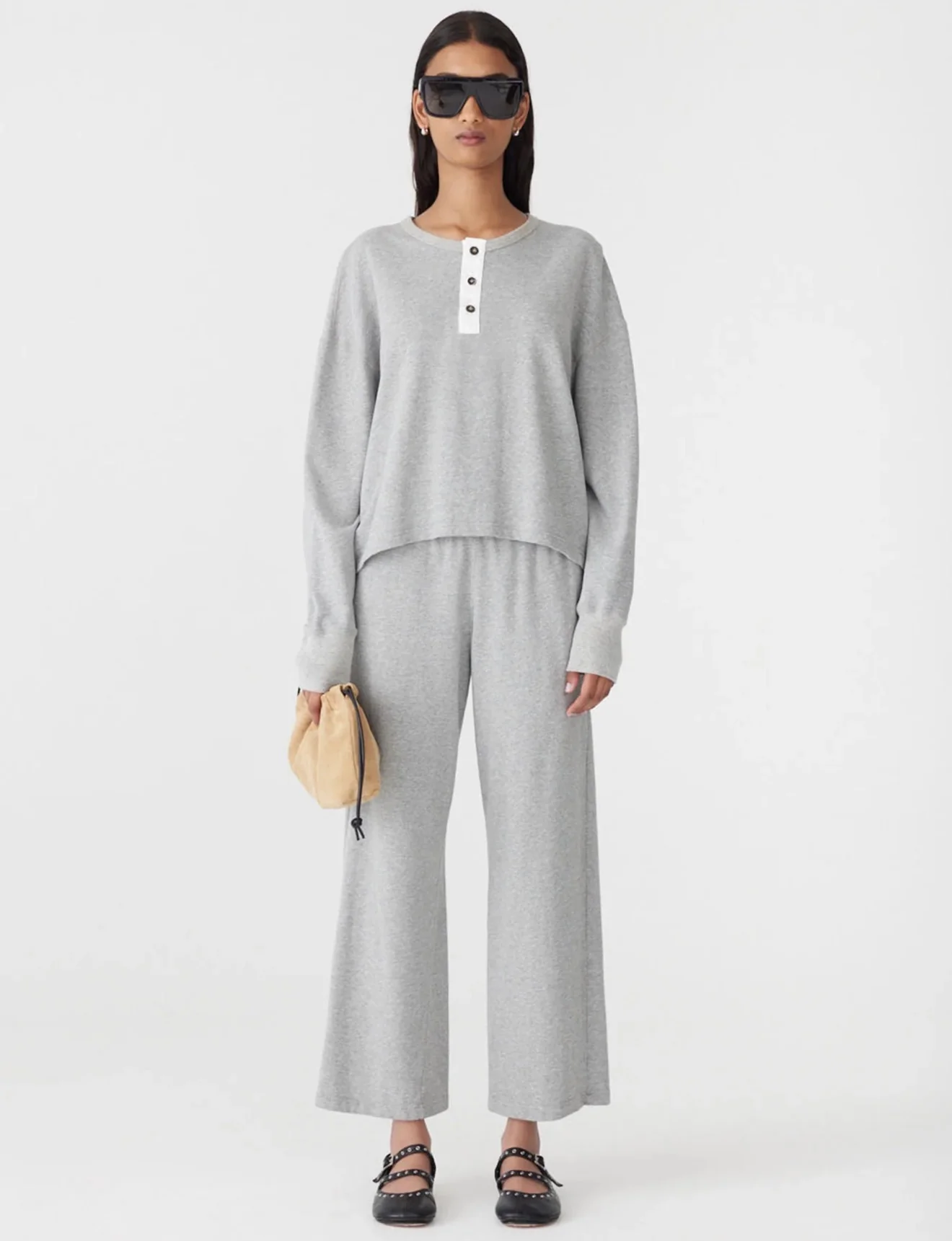 French Terry Long sleeve Polo - Image 3