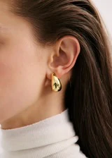 Thick Droplet Earring in Gold - Image 3